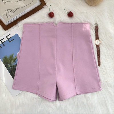 Stilīgi sieviešu šorti ar augstu vidukli vienkāršu modeli