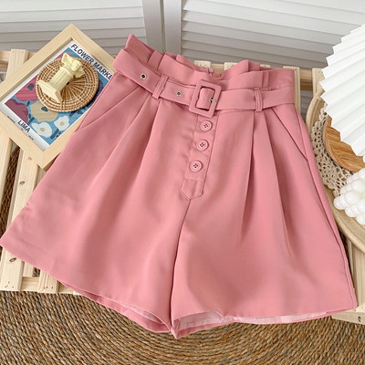 Ikdienas vasaras šorti ar jostiņu un pogām