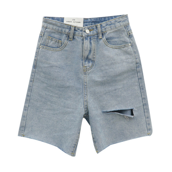 Blugi casual dama marime 3/4 cu motive rupte