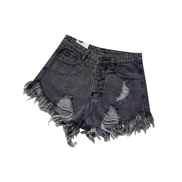 Kratke traperice s gumbima i poderanim motivima