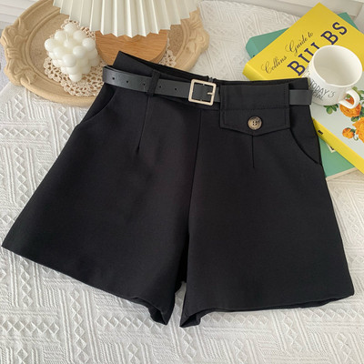 Ikdienas vasaras šorti ar jostu un augstu vidukli