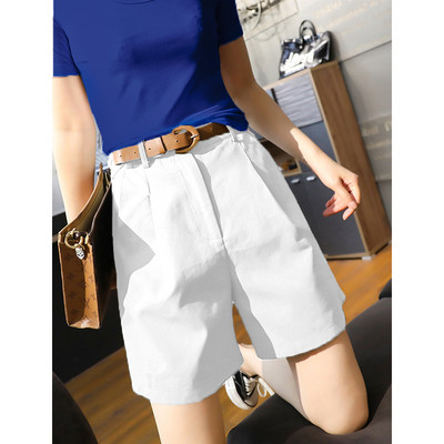 Jauna modeļa sieviešu šorti ar augstu vidukli un kabatām