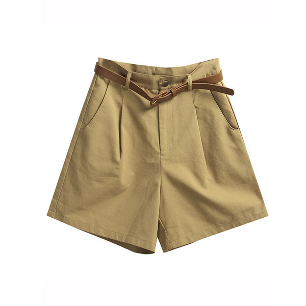 Jauna modeļa sieviešu šorti ar augstu vidukli un kabatām