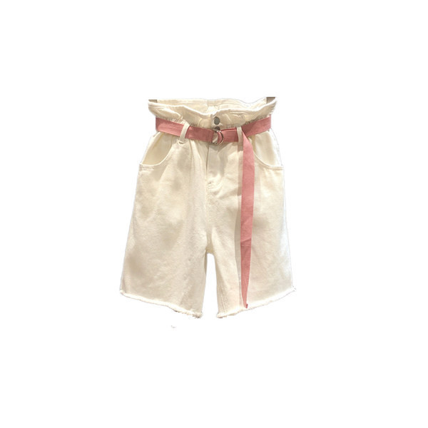 Jauns vasaras džinsu modelis ar jostu un augstu vidukli