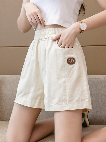 Sieviešu kokvilnas šorti ar kabatām