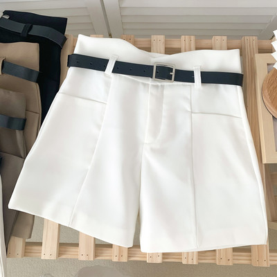 Model nou de pantaloni scurți de damă cu talie înaltă și curea - mai multe culori