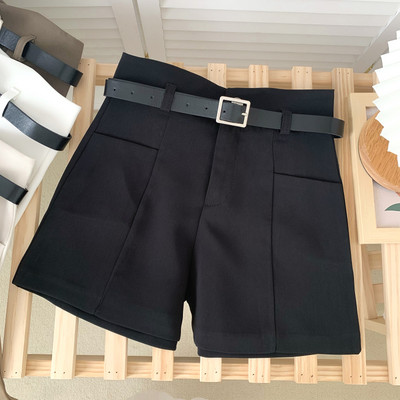 Model nou de pantaloni scurți de damă cu talie înaltă și curea - mai multe culori