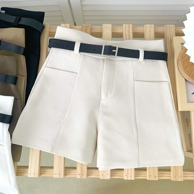 Model nou de pantaloni scurți de damă cu talie înaltă și curea - mai multe culori