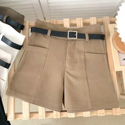 Model nou de pantaloni scurți de damă cu talie înaltă și curea - mai multe culori