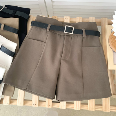 Model nou de pantaloni scurți de damă cu talie înaltă și curea - mai multe culori