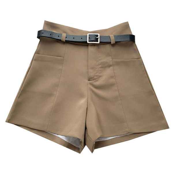 Model nou de pantaloni scurți de damă cu talie înaltă și curea - mai multe culori