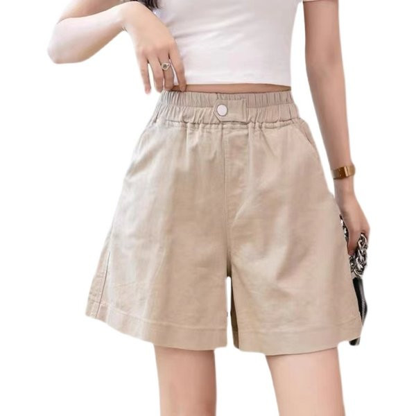 Sieviešu elastīgie šorti ar augstu vidukli