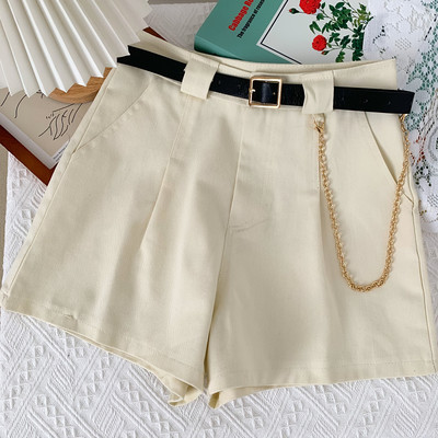 Vasarīgi sieviešu šorti ar kabatām un jostiņu vairākās krāsās