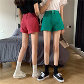 Sieviešu moderni šorti ar augstu vidukli un kabatām