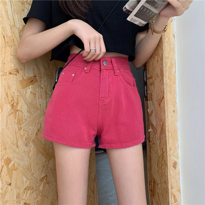 Sieviešu moderni šorti ar augstu vidukli un kabatām