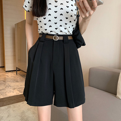 Pantaloni de dama cu talie inalta 3/4 lungime cu talie inalta