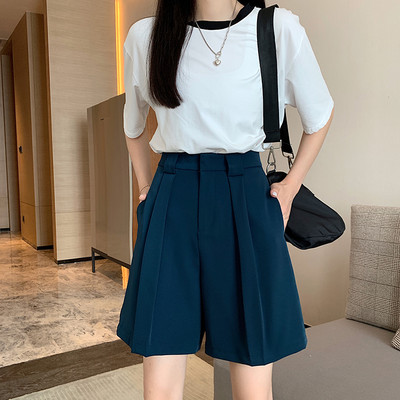 Pantaloni de dama cu talie inalta 3/4 lungime cu talie inalta