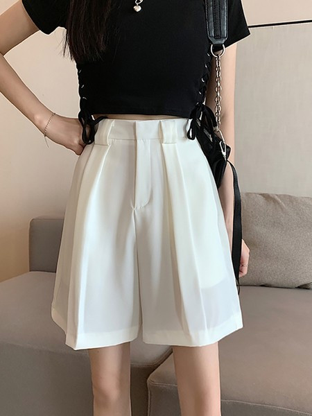 Pantaloni de dama cu talie inalta 3/4 lungime cu talie inalta