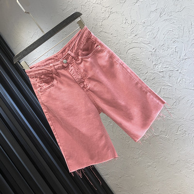 Jauns džinsu vasaras bikšu modelis ar kabatām un augstu vidukli