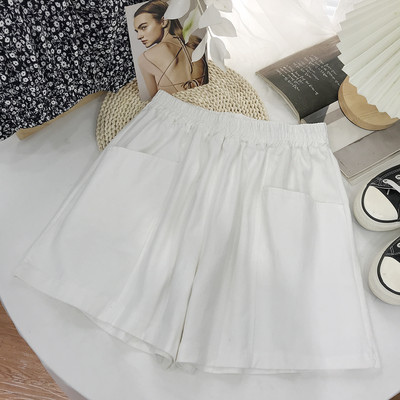 Pantaloni casual cu buzunare si talie elastica