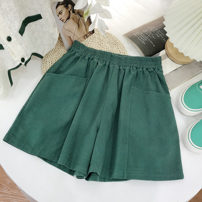 Pantaloni casual cu buzunare si talie elastica