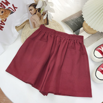 Pantaloni casual cu buzunare si talie elastica