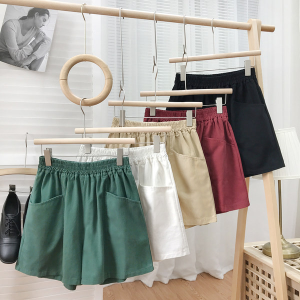 Pantaloni casual cu buzunare si talie elastica