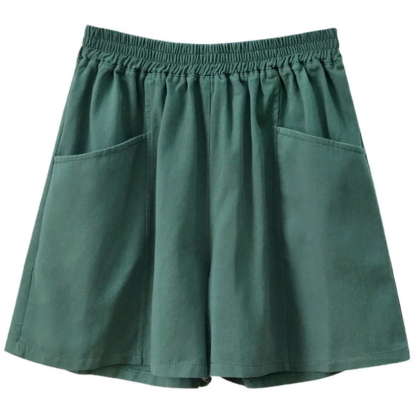 Pantaloni casual cu buzunare si talie elastica