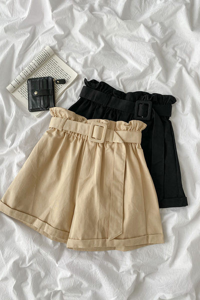 Modernas sieviešu bikses ar jostu platu modeli