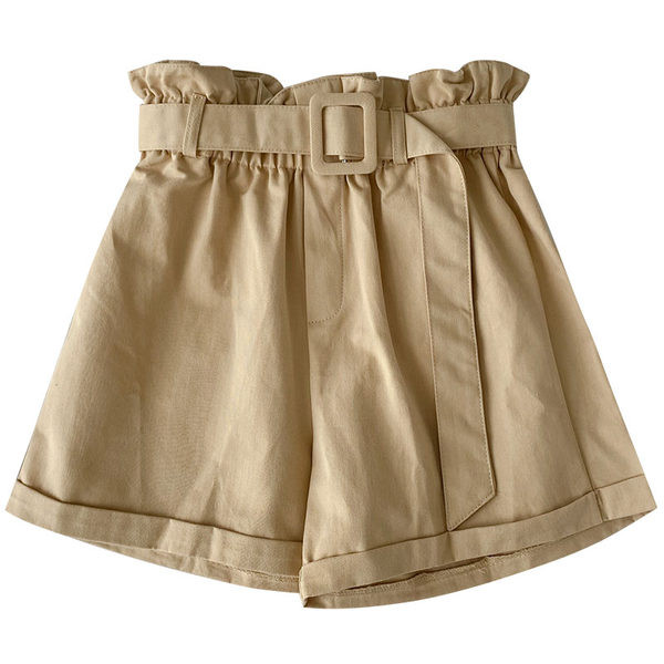 Modernas sieviešu bikses ar jostu platu modeli