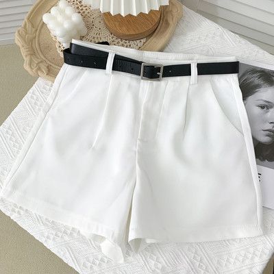 Pantaloni scurți de vară de damă cu curea în mai multe culori