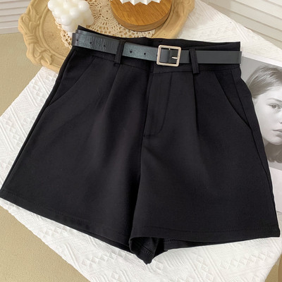 Pantaloni scurți de vară de damă cu curea în mai multe culori