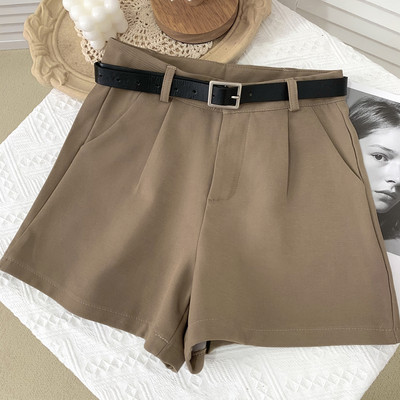Pantaloni scurți de vară de damă cu curea în mai multe culori