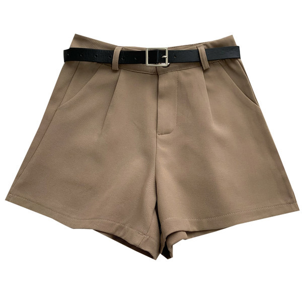 Pantaloni scurți de vară de damă cu curea în mai multe culori