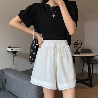 Sieviešu ikdienas šorti plati ar mežģīnēm