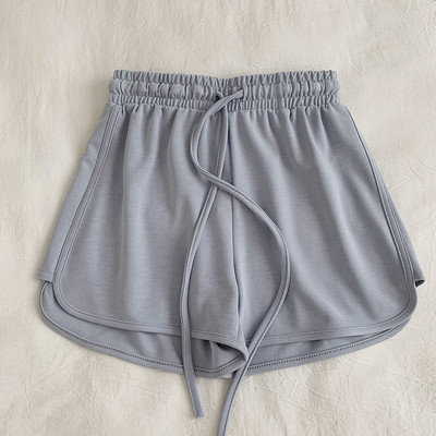 Casual παντελόνι με κορδόνια και ελαστική μέση