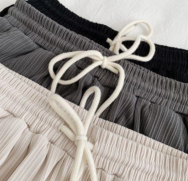 Ikdienas sieviešu bikses ar elastīgu vidukli trīs krāsās