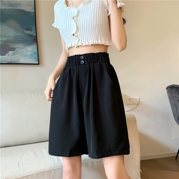 Ikdienas sieviešu bikses 3/4 garuma vienkāršs modelis