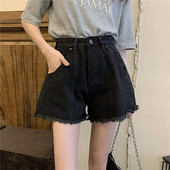 Ženske traper kratke hlače jednobojni model