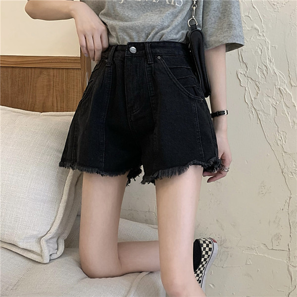 Ženske traper kratke hlače jednobojni model