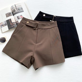 Pantaloni scurți casual cu cataramă metalică - mai multe culori