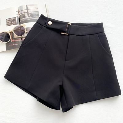 Pantaloni scurți casual cu cataramă metalică - mai multe culori