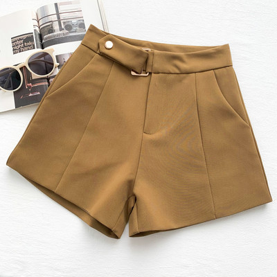 Pantaloni scurți casual cu cataramă metalică - mai multe culori