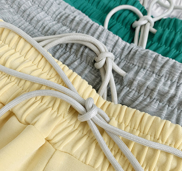 Pantaloni de dama cu talie elastica si cravate