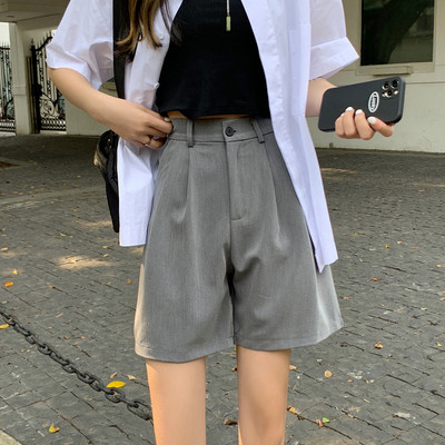 Ежедневен модел дамски панталон 3/4 дължина с висока талия