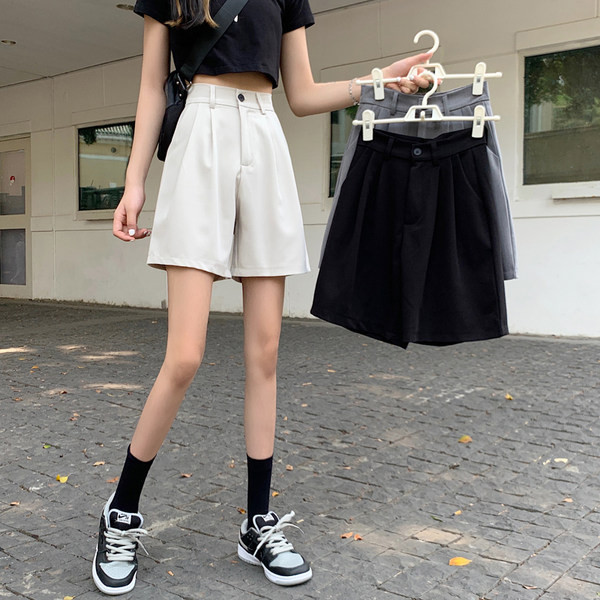 Ежедневен модел дамски панталон 3/4 дължина с висока талия