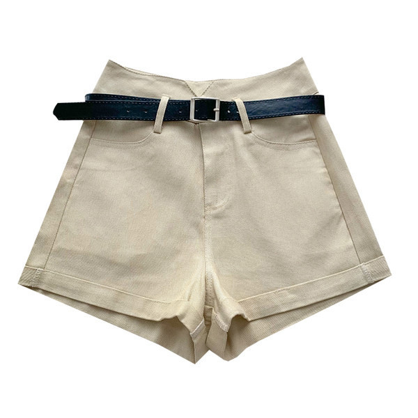 Pantaloni scurți de vară cu curea în mai multe culori