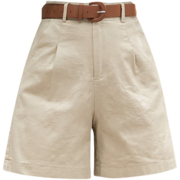 Sieviešu šorti ar augstu jostasvietu un josta