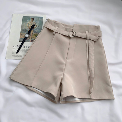 Jauna modeļa pavasara-vasaras sieviešu šorti ar jostiņu