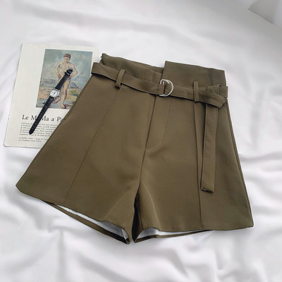 Jauna modeļa pavasara-vasaras sieviešu šorti ar jostiņu